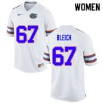 Women's Florida Gators #67 Christopher Bleich NCAA Nike White Authentic Stitched College Football Jersey MUN7062NJ